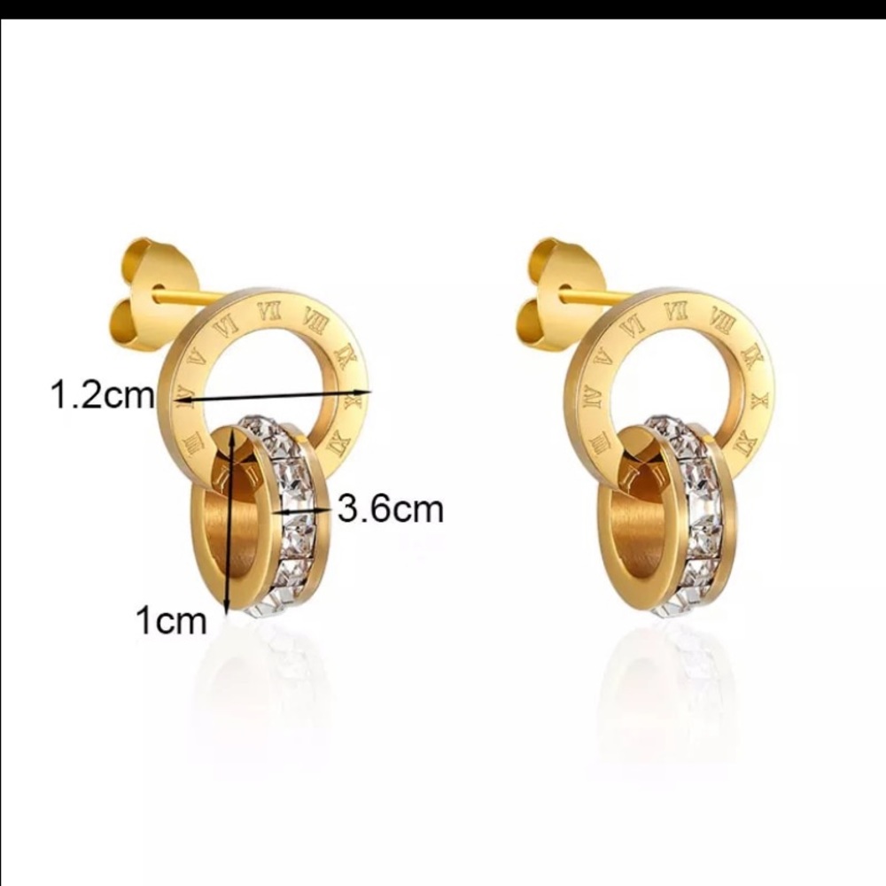 New 18k gold plated luxury earrings - Picture 2 of 4